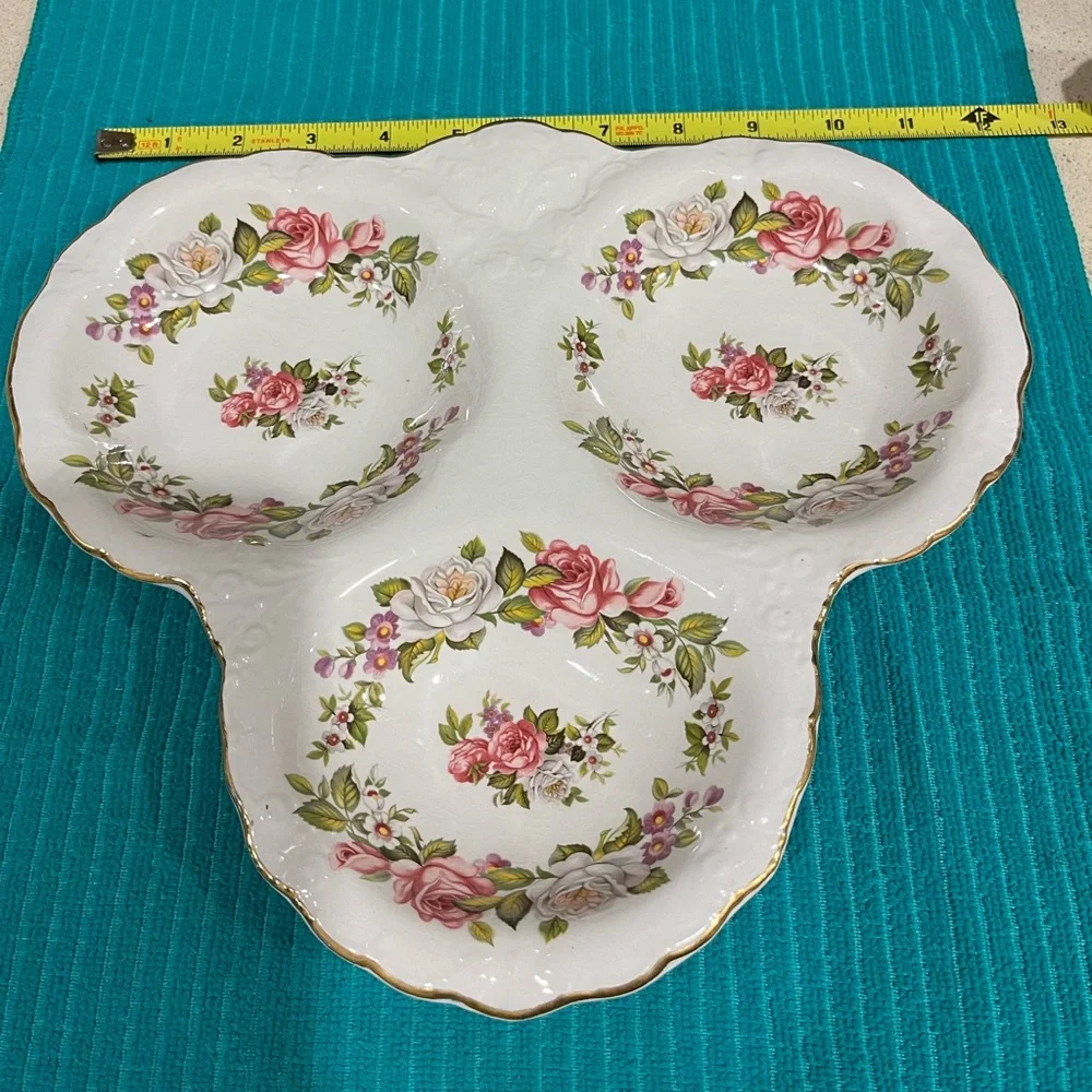 Vintage 3 bowl platter